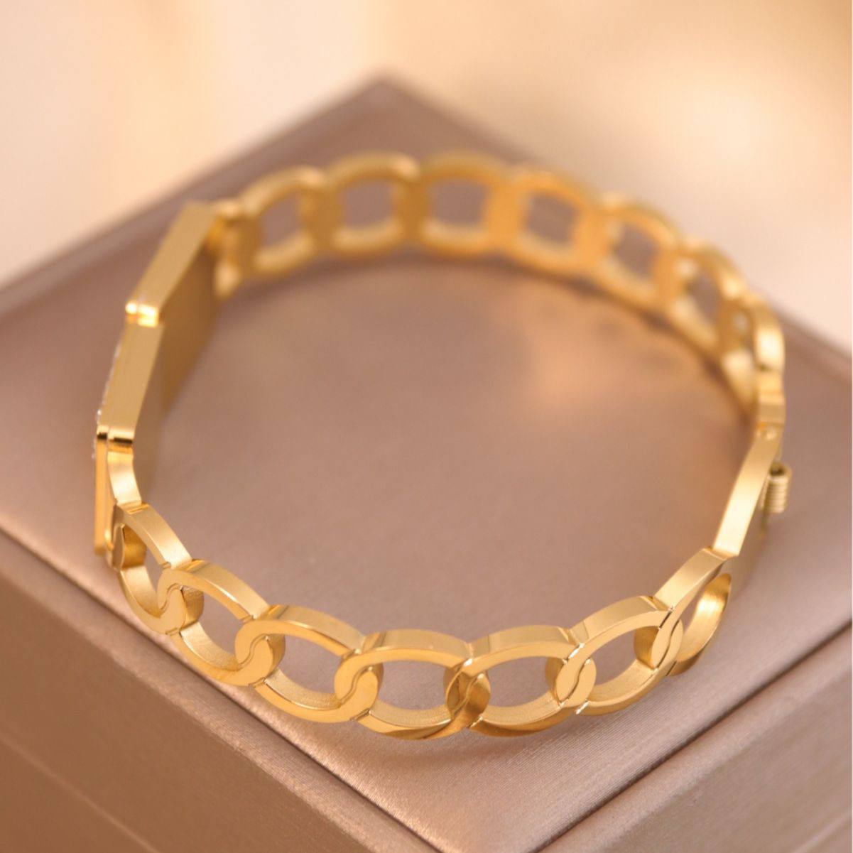 White stone bangle