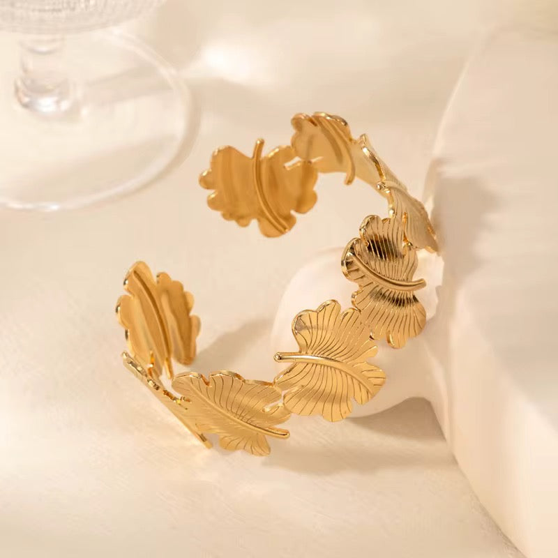 Gold leaf bangle