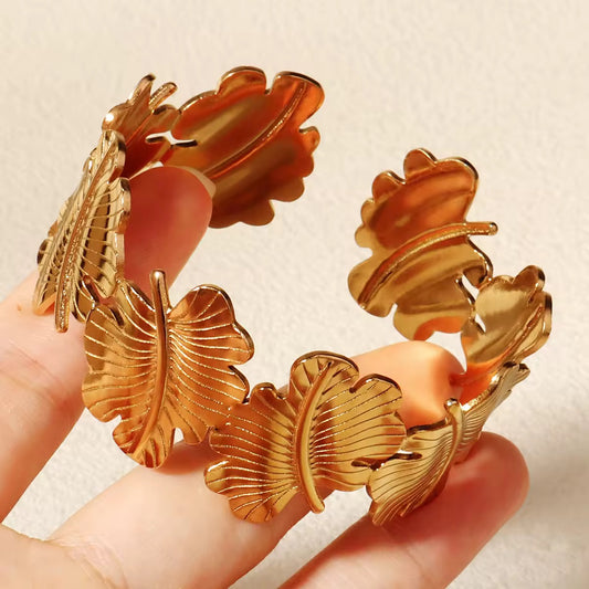 Gold leaf bangle