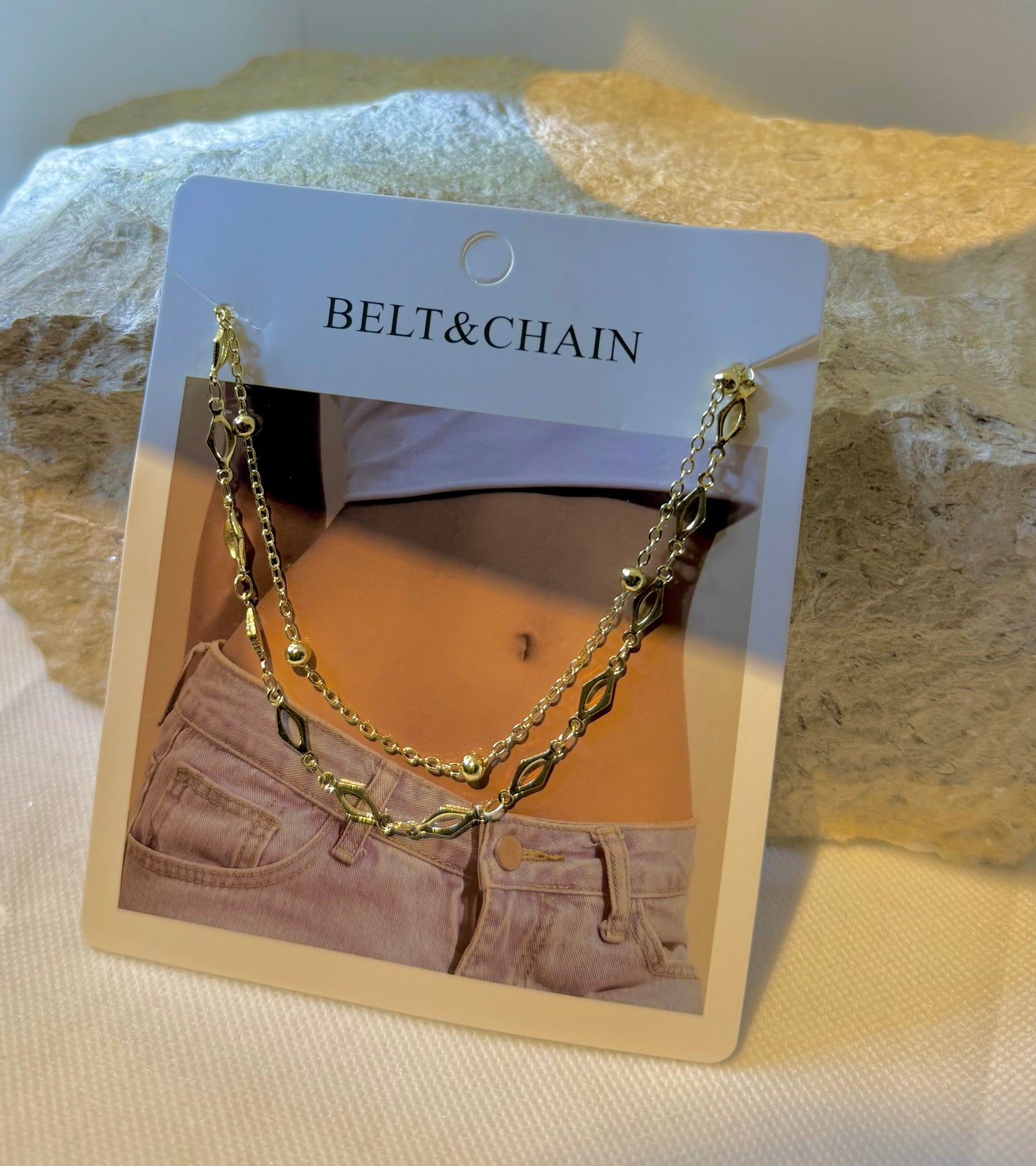 Double layered belly chain