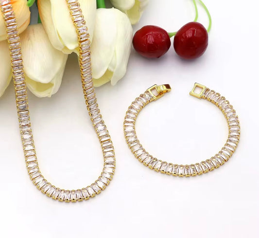 Gold tennis set