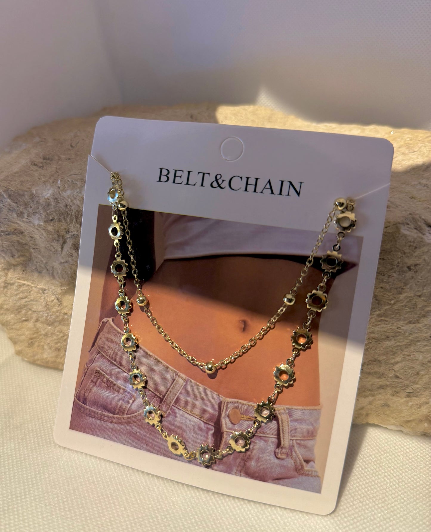 Double layered belly chain