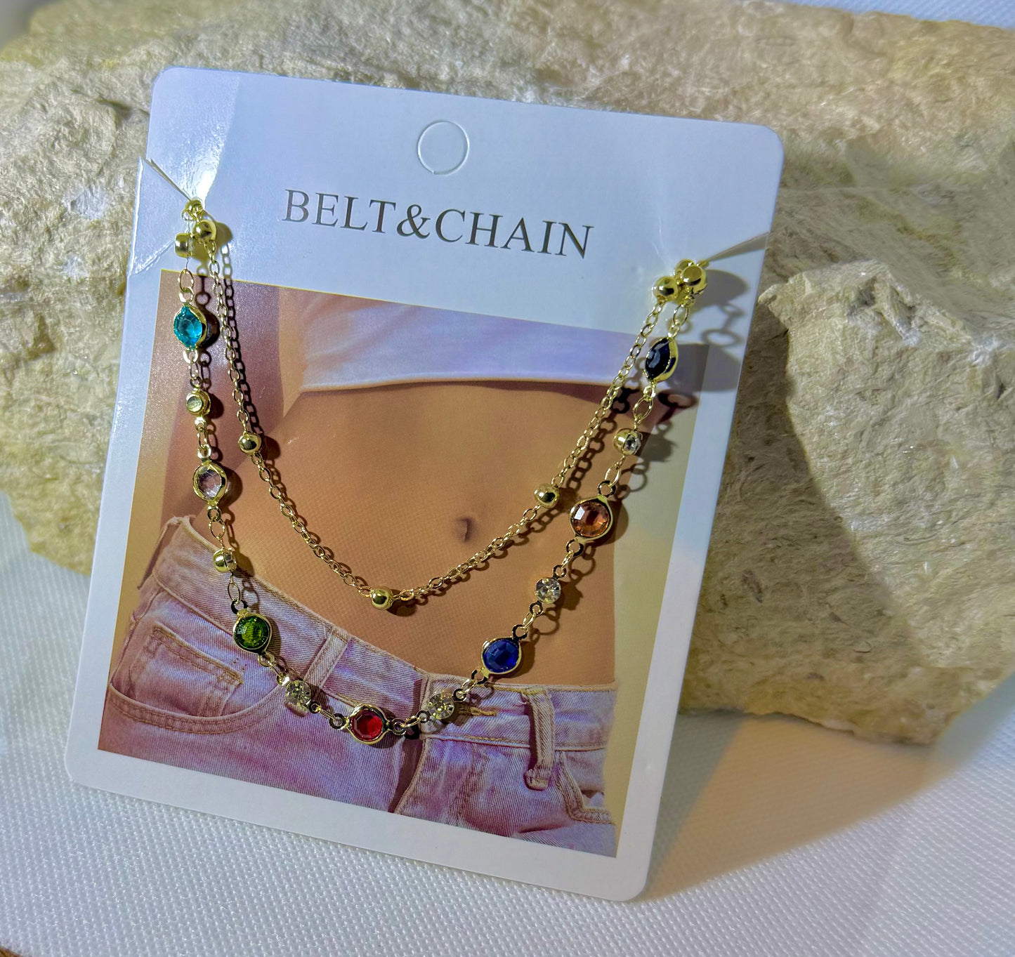 Double layered belly chain